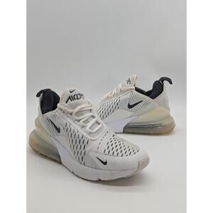Nike Air Max 270 Running Shoes White Black Women's Size 5.5 / 4Y AH6789-100